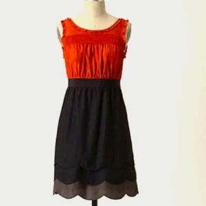 Anthropologie Maeve Horizon Line Silk Dress, Size 12